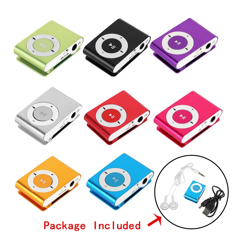 USB металлический мини MP3-плеер с зажимом, спортивный портативный музыкальный цифровой TF/SD слот для карты, плеер mp 3 плеер, карта для бега, переносной мини mp3 Mu