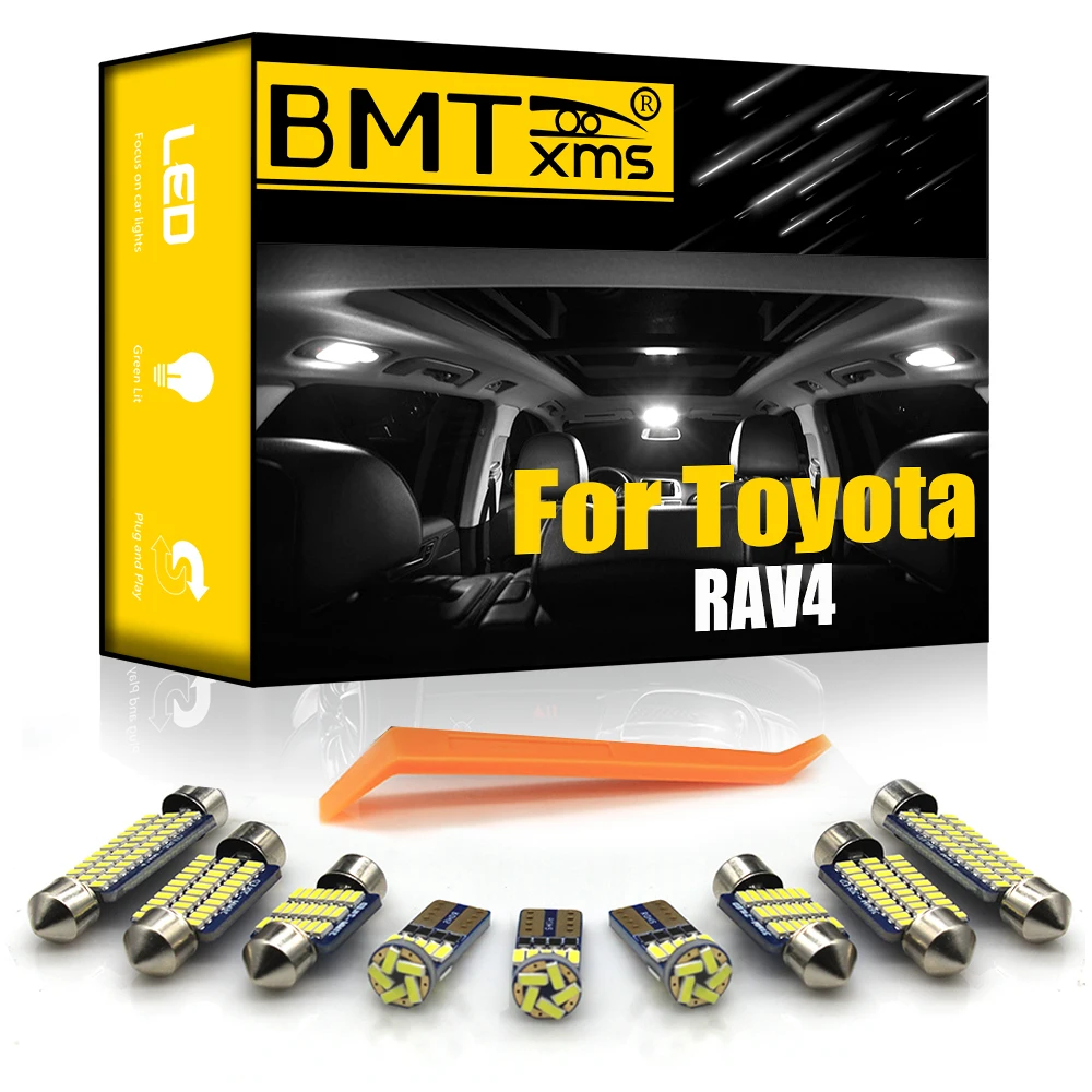 

BMTxms Canbus For Toyota RAV4 1996-2020 Vehicle LED Interior Map Dome Trunk Light License Plate Lamp Kit No Error Bulbs