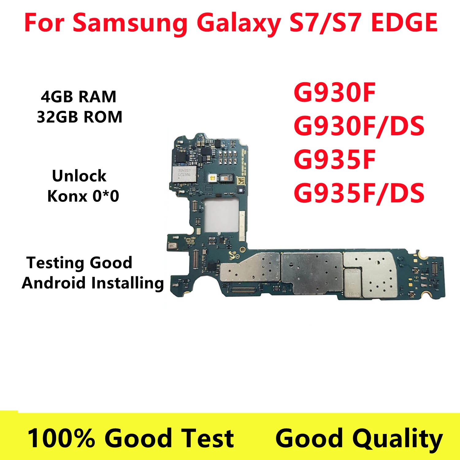 Разблокированная оригинальная материнская плата с полными чипами для Samsung Galaxy S7