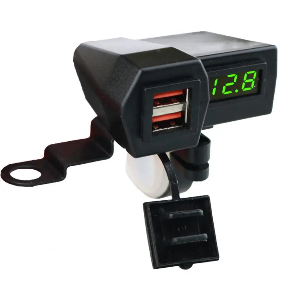 

85% Hot Sales!!! Charger 3.0A Dual USB Ports PC Digital Display Voltmeter Waterproof Motorcycle Adapter for Motorbike