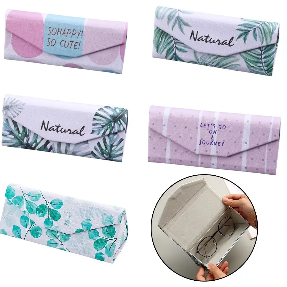 

Triangular Foldable Glasses Case Portable Students Myopia Eyeglasses Storage Boxes Sunglasses Case