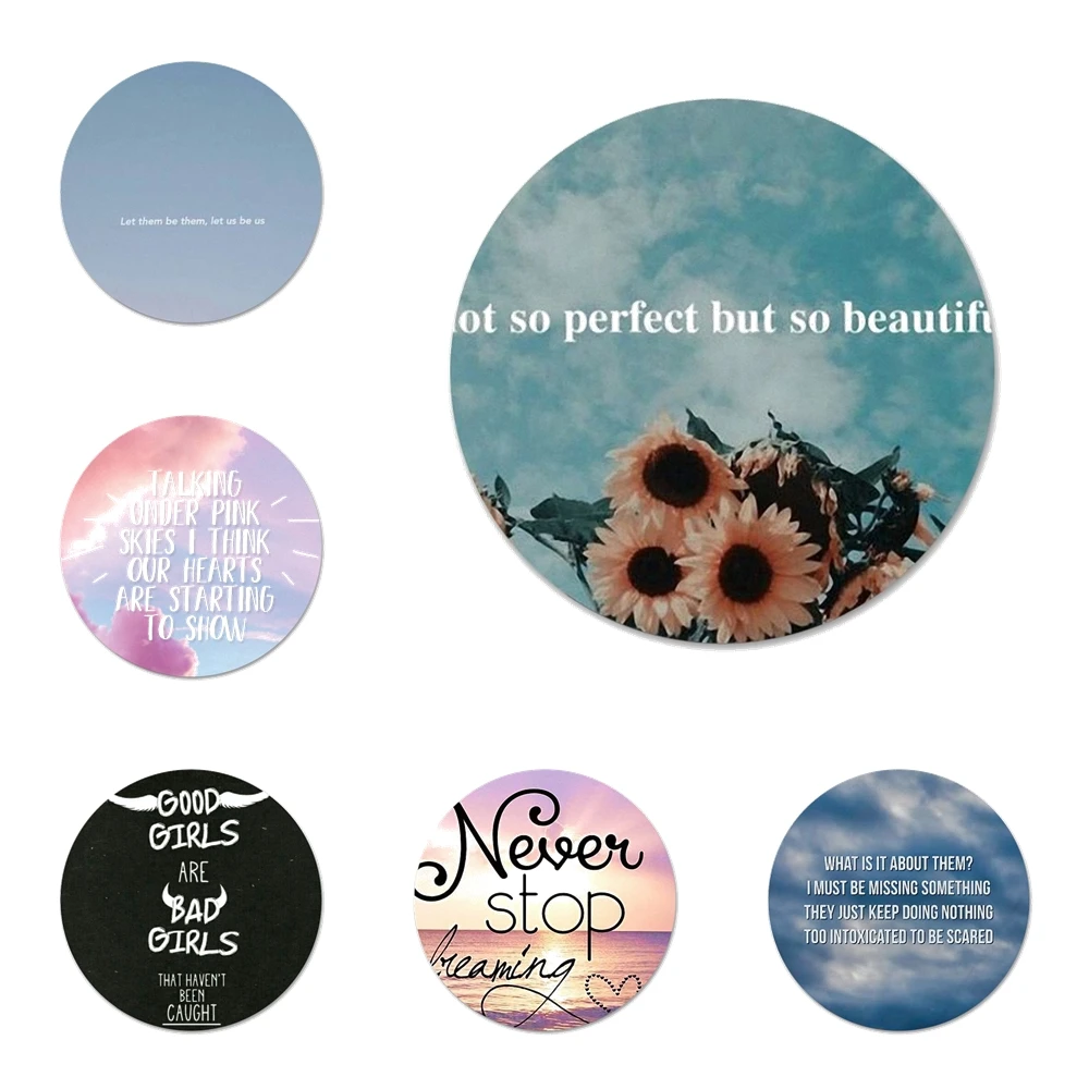 Милые девушки текст цитаты значок брошь заколка аксессуары для одежды рюкзак