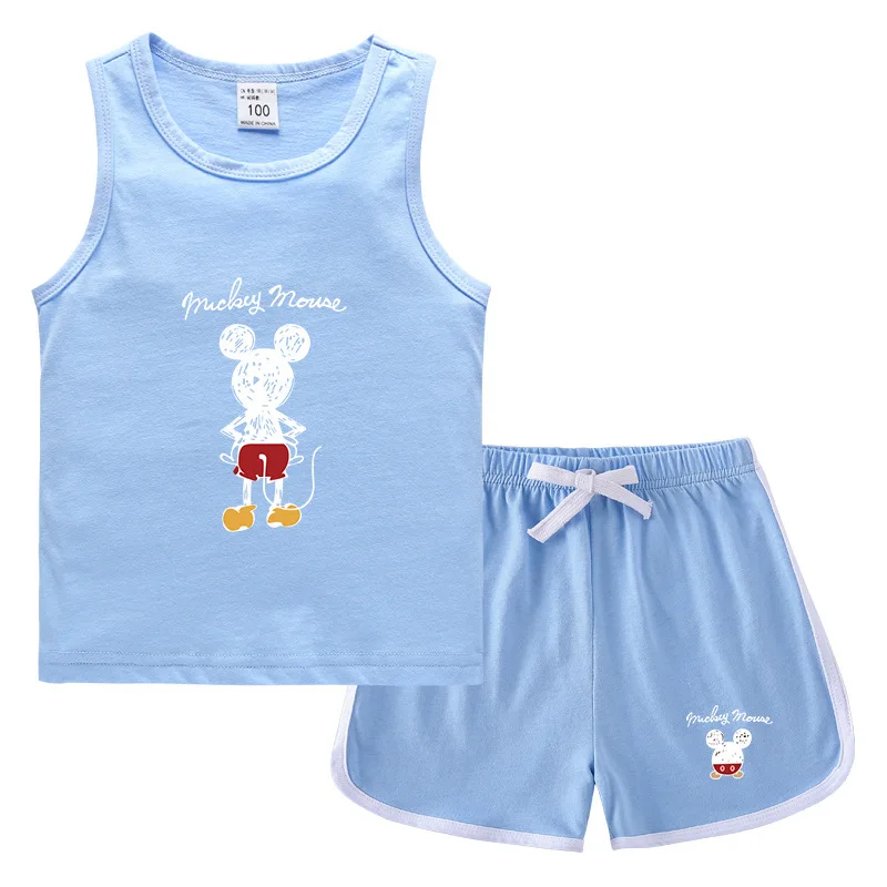 Костюм детский летний из майки и футболки без рукавов | Мать ребенок