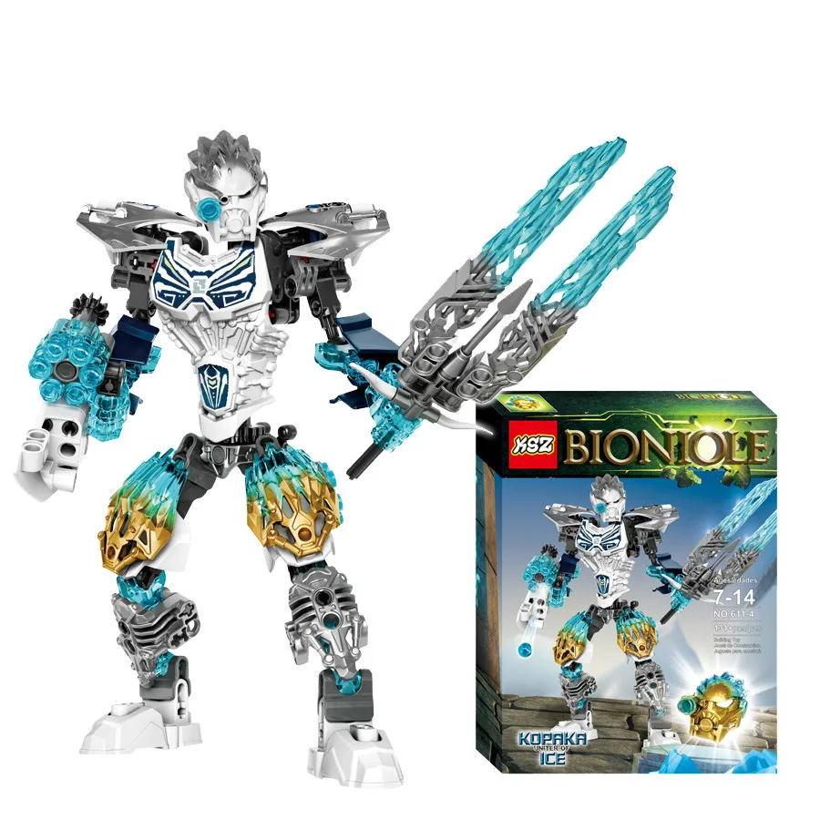 BIONICLE 131 шт. фигурки со льдом Kopaka 611 4 набор строительных блоков игрушки для детей