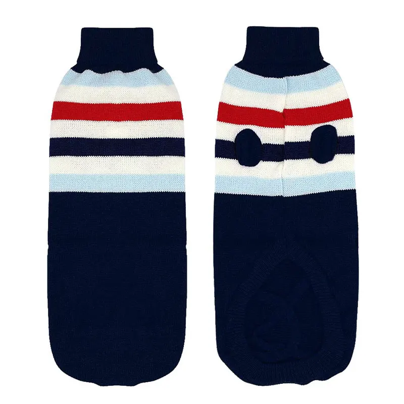 Полосатый вязаный свитер для больших собак зимняя теплая удобная одежда