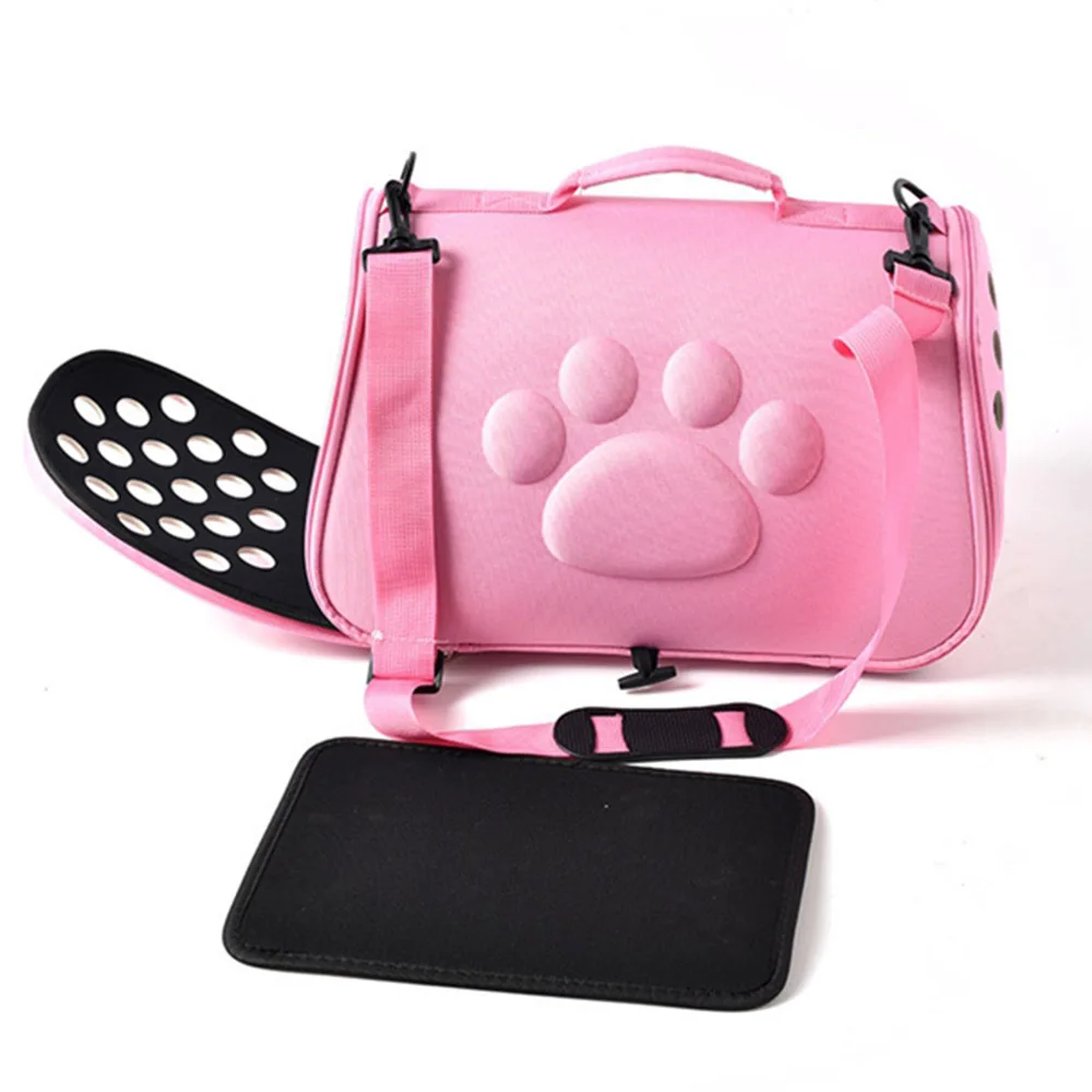 

Однотонная переноска для домашних животных, портативная уличная однотонная складная сумка на плечо для собак и щенков