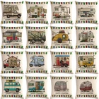 1 шт., декоративная подушка из хлопка и льна