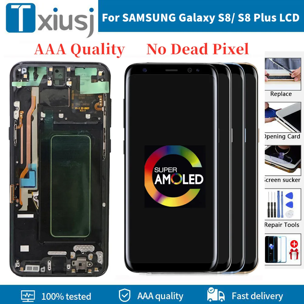 

ЖК-дисплей Super AMOLED для SAMSUNG Galaxy S8 G950 G950F S8 Plus G955 G955F