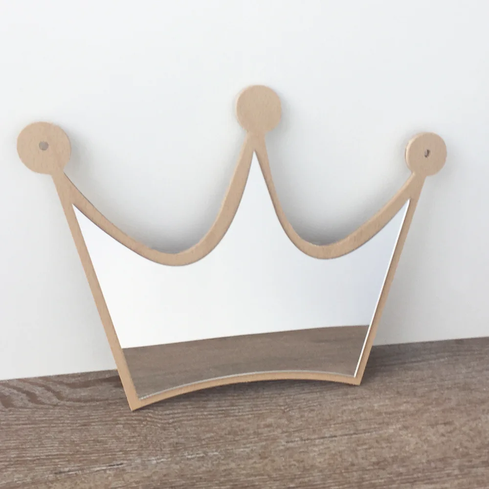 Ins Decorative Mirror Wall Stickers Acrylic Decoracion Habitacion Children Cartoon Crown Personalized | Дом и сад