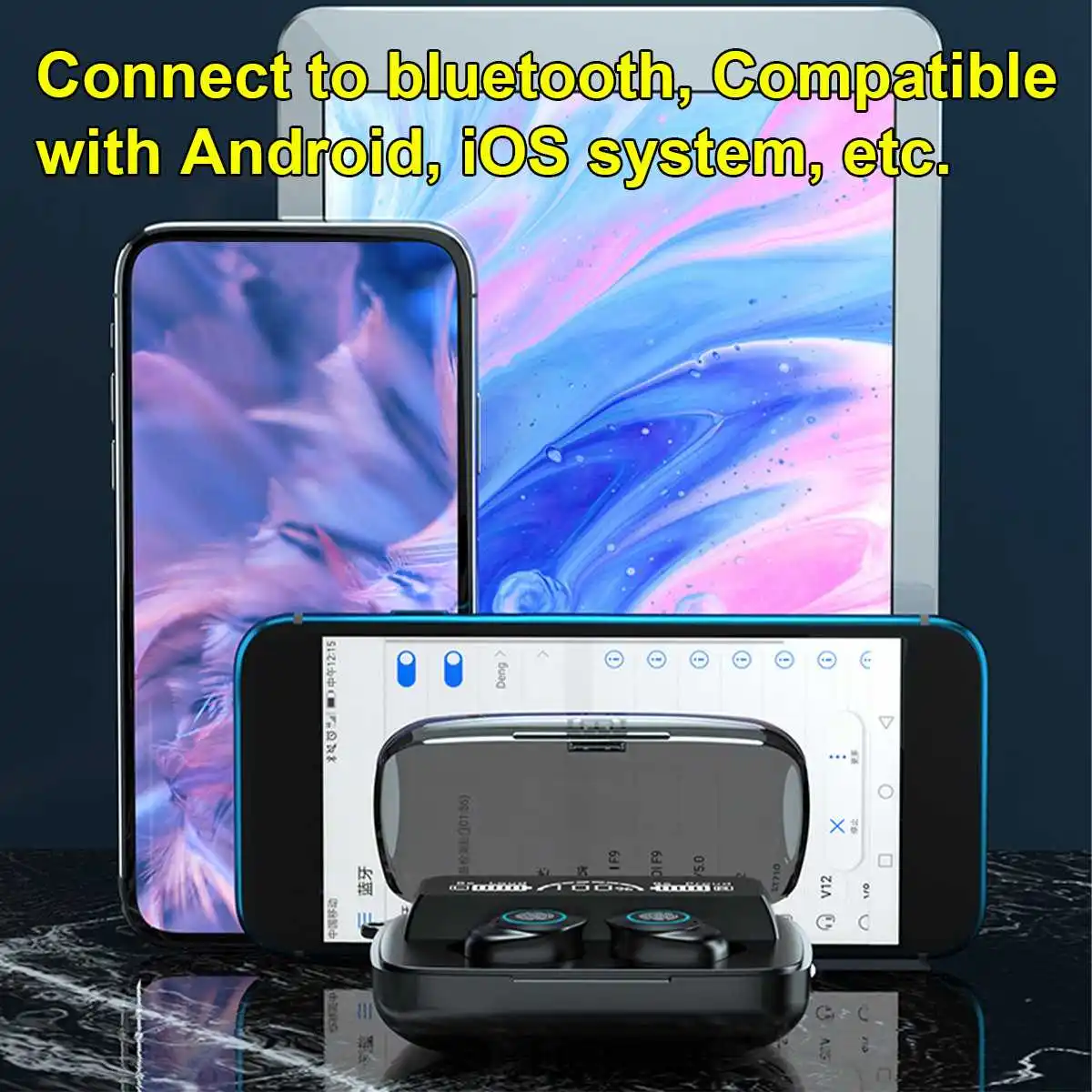 

Wireless v5.1 bluetooth Earphones TWS Stereo Earphones M17 bluetooth Earbuds In-Ear Headsets Flashlight 2000mAh Charging Box