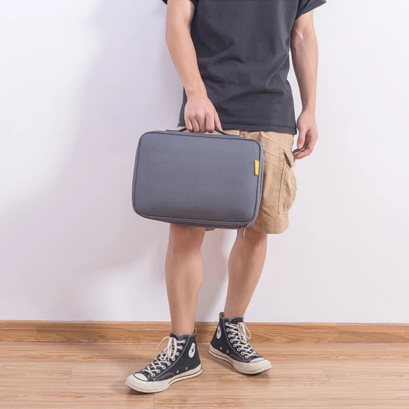 

Document Organizer Briefcase A4 Folder Holder Travel Portable Passport Card Bag Purse Passport Certificates File Storage Case