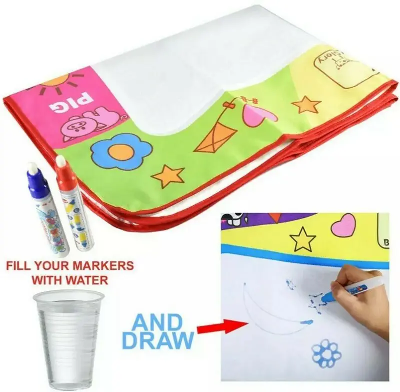 Funny Kids Child Indoor Drawing Water Pen Painting Doodle Aquadoodle Mat Board Canvas Toy Gifts | Игрушки и хобби
