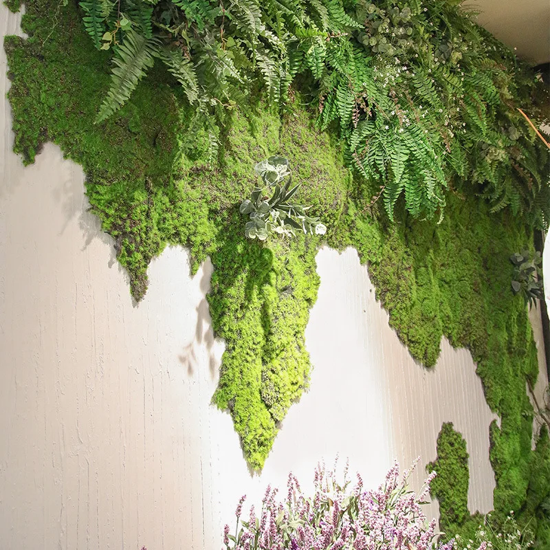

High quality artificial green plant immortal fake flower Moss grass home living room decorative wall DIY flower mini accessories