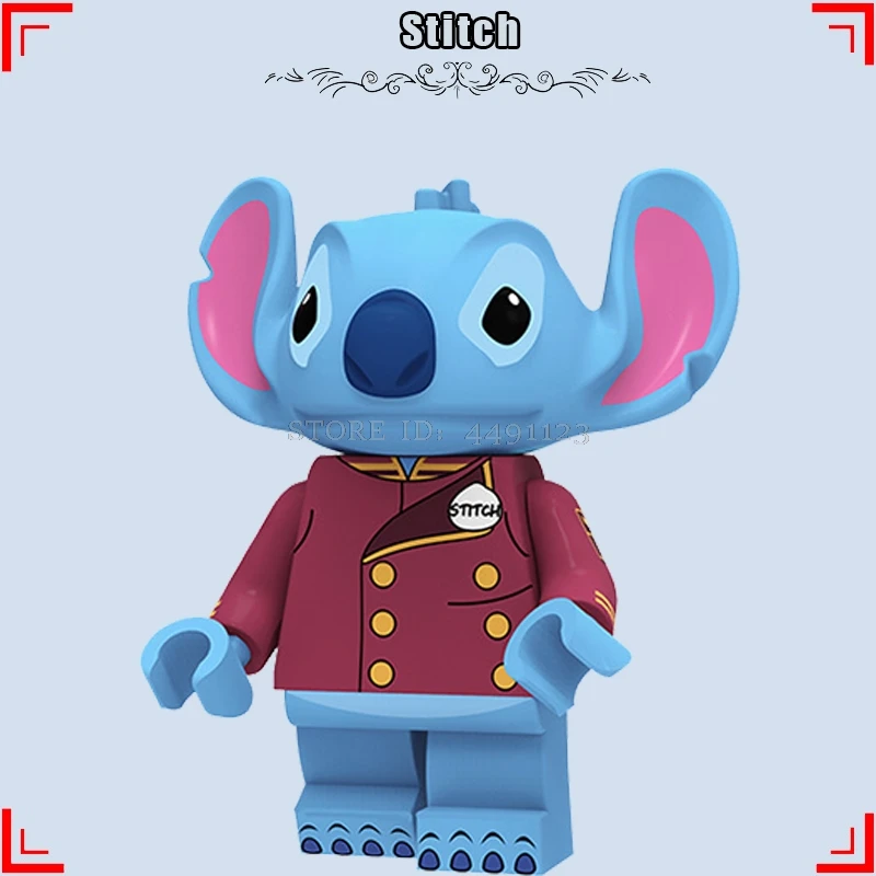 Stitch «История игрушек», «4 Вуди и Джесси Базз Лайтер чужой зург животного строительные кубики, детские игрушки Аниме фильм зеленого цвета в армейском Для мужчин стежка игрушка в виде фигурки - Цвет: Stitch
