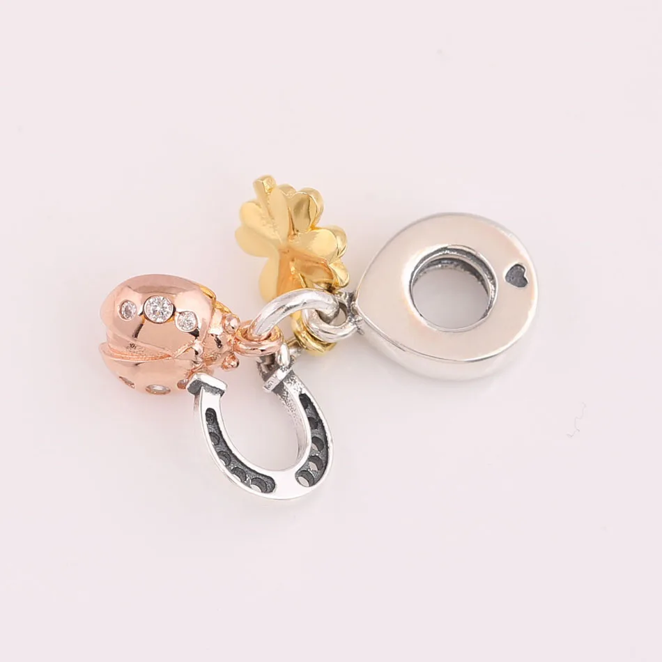 S925 DIY строительный счастливый клевер Божья коровка подвеска браслет Пандора |