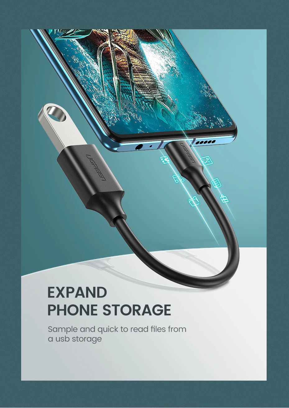 Ugreen USB C к USB адаптер Тип C OTG USB кабель C штекер USB 3,0 A женский кабель адаптер для MacBook Pro samsung S9 USB-C OTG