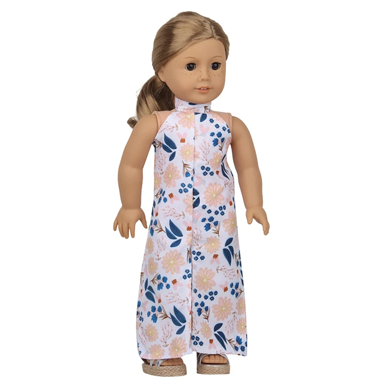 Платье для куклы в американском стиле летняя юбка с листьями и цветами Одежда