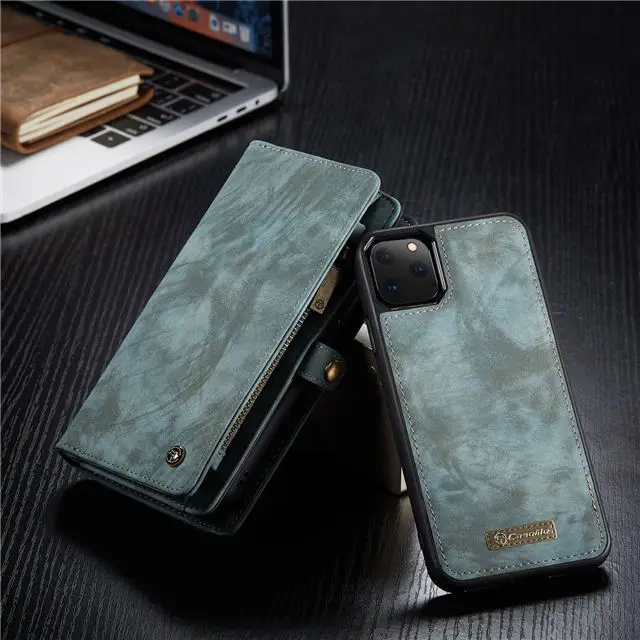Чехол для iphone 11 Pro Max xs max xr x 6 6s 7 8 plus, съемный магнитный чехол для телефона, кожаный чехол-бумажник etui