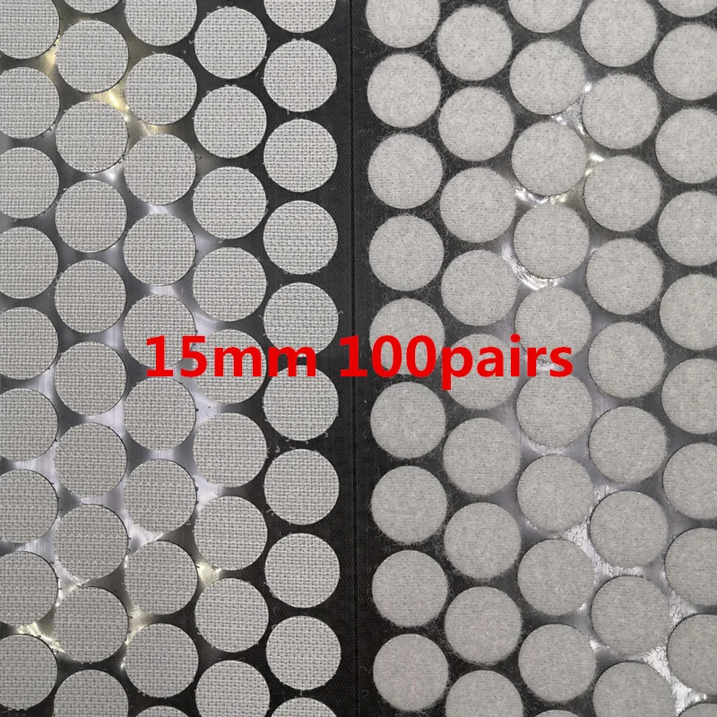 White 15mm 100pair 15 мм многоцветная клейкая крепежная лента точки липкий крючок и петля Волшебная наклейка двухсторонняя круглая прочная самоклеящаяся 100 пар - Цвет: White 15mm 100pair