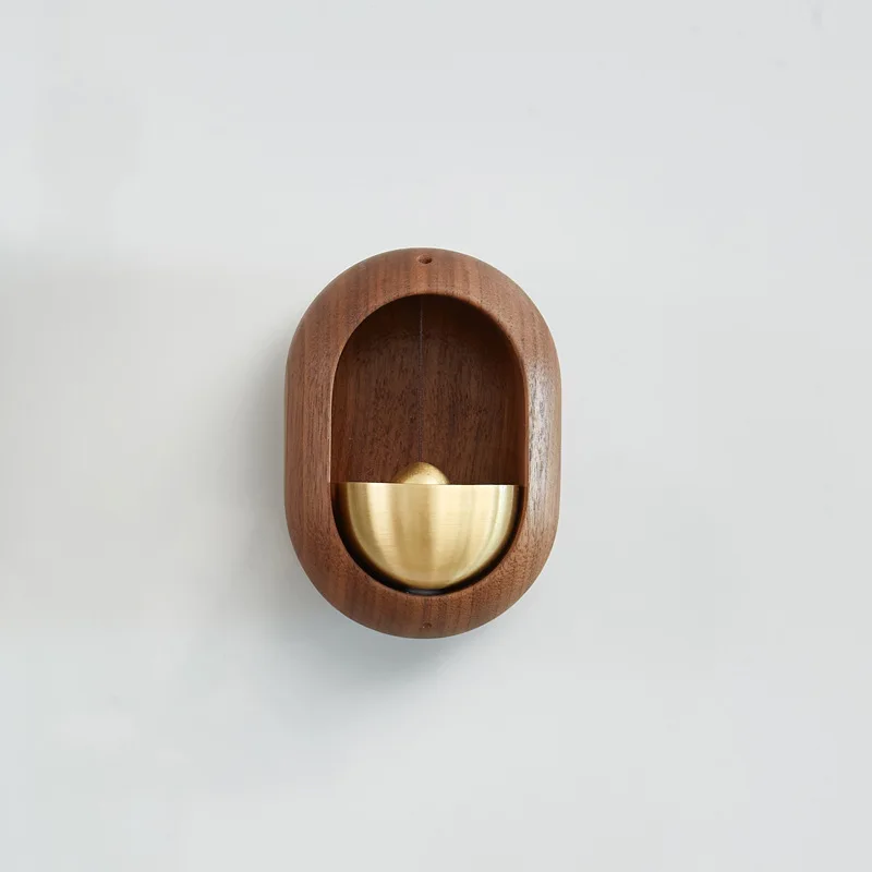 Carill&oacute;n de viento japon&eacute;s de madera maciza con decoraciones navide&ntilde;as magn&eacute;ticas, colgante para balc&oacute;n detr&aacute;s de la puerta, decoraci&oacute;n de jard&iacute;n y hogar, 1 unidad-1