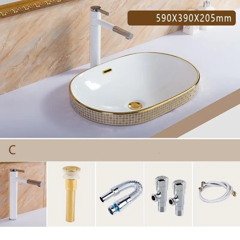 Number 17 Bagno Lavatorio Wasbak чаша Fregadero Umywalka Lavabo Sobre Encimera Evier De Pia Ванная Комната Раковина Куба Banheiro умывальник - Цвет: Number 17