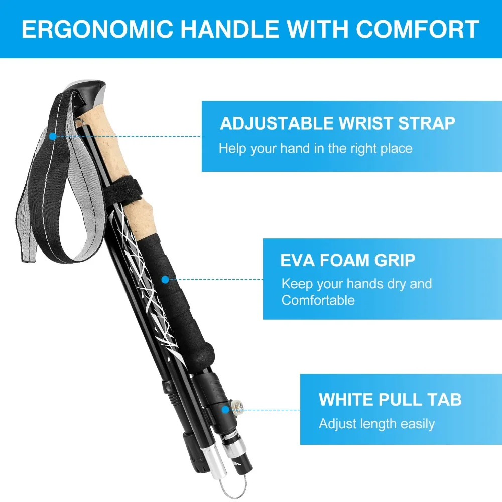 2 шт./упаковка складные легкие противоударные походные рейки из алюминия 7075 с