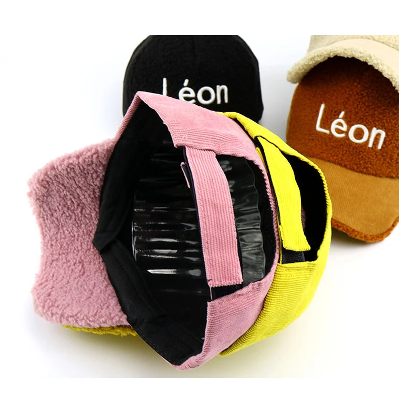 Детский шерстяной помпон бейсбольная кепка со смайликом и буквенным принтом