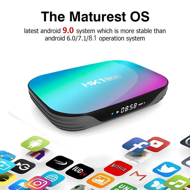 

Smart TV BOX Android 9.0 HK1BOX 8K 1080P Amlogic S905X3 8K Quad Core 2.4/5G BT Support Voice Remote Media Player 32/64/128GB