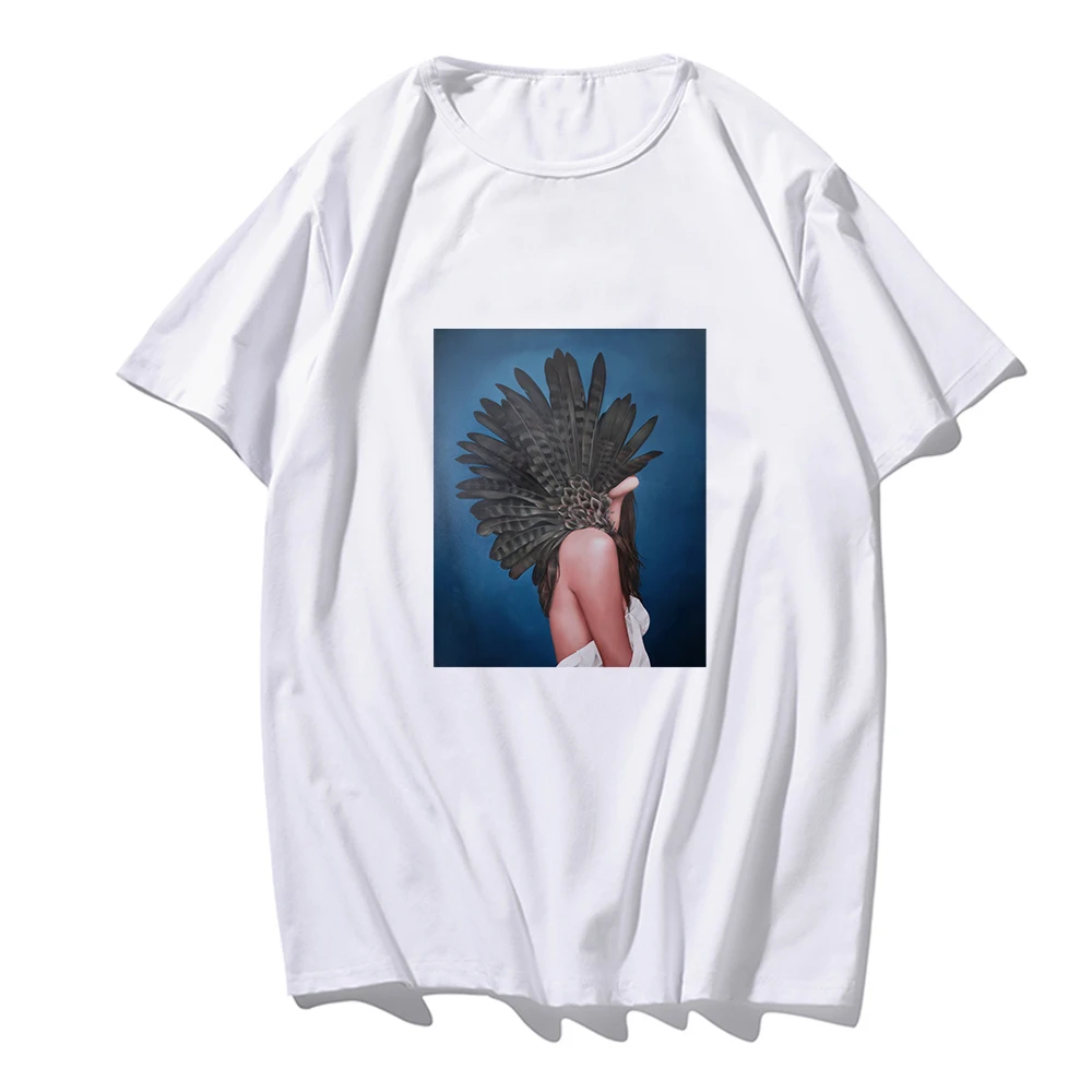 Летняя женская Корейская одежда футболка белая Ulzzang Harajuku креативная