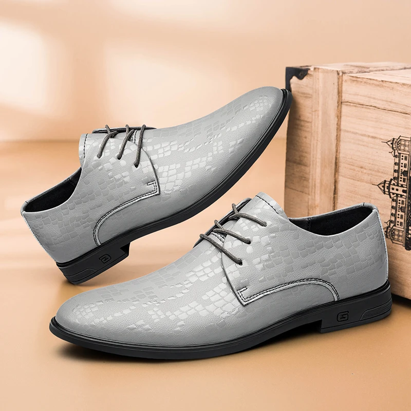 

Мужские 2021 стильные и удобные амортизирующие кожаные туфли, мягкие и удобные деловые кожаные туфли