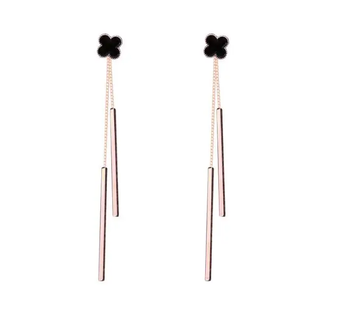 

European and American new style hot sale long tassel shiny earrings wholesale jewelry