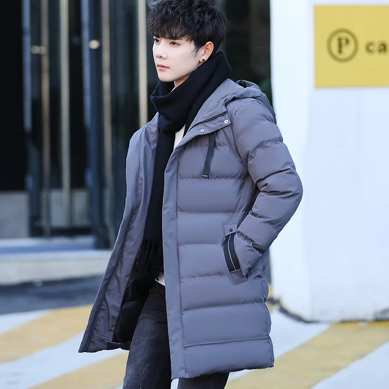 Парка мужская длинная на хлопковой подкладке с капюшоном | Мужская одежда