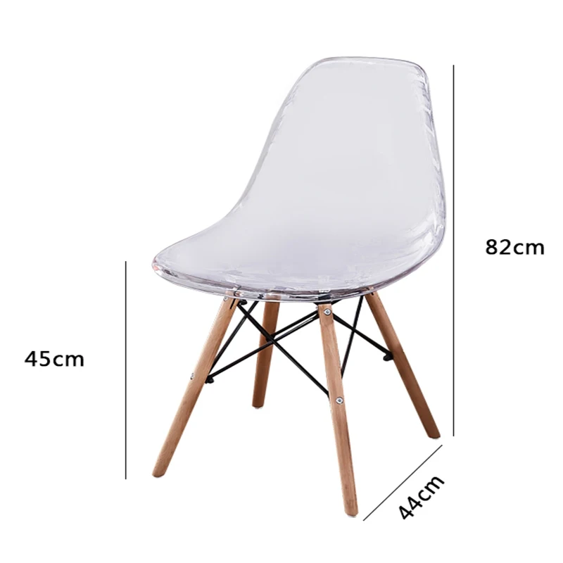 

Dining room furniture Dining chairs modern chair backrest stool Nordic negotiation office chair solid wood transparent chair