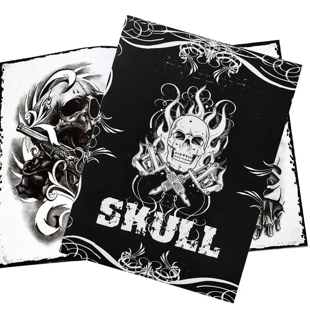 

NEW Selected Skull Tattoo Books Design A4 Sketch Flash Book Tattoo Art Painting Reference For Tattoo Supplies