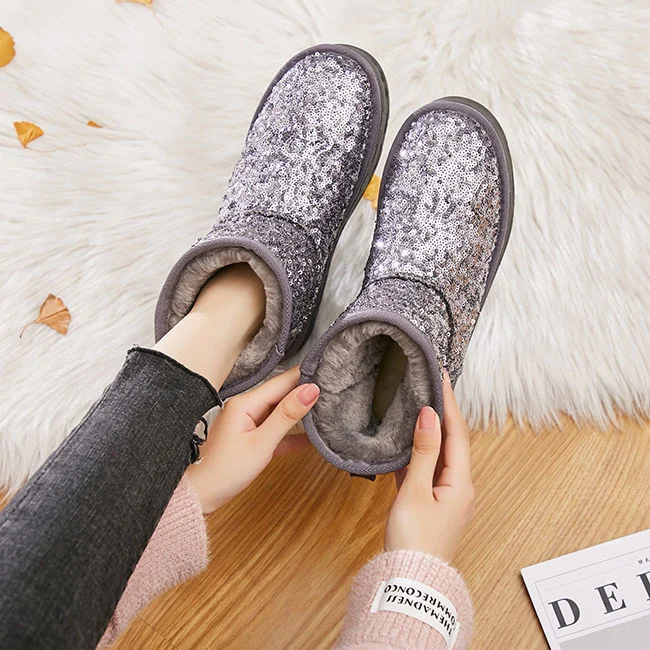 

Женские зимние ботинки, новинка 2021, утолщенные ботинки из хлопка, женские зимние модные Нескользящие ботинки на толстой подошве для снега