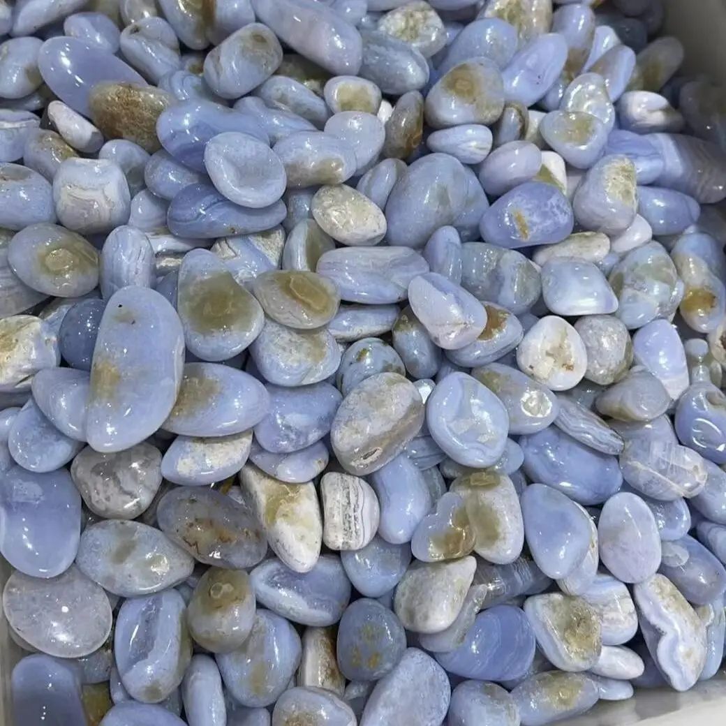 

Blue Chalcedony Crystal azurlite Gravel DIY House Decoration Flowerpot Aquarium Ornamental Fish Tank FengShui