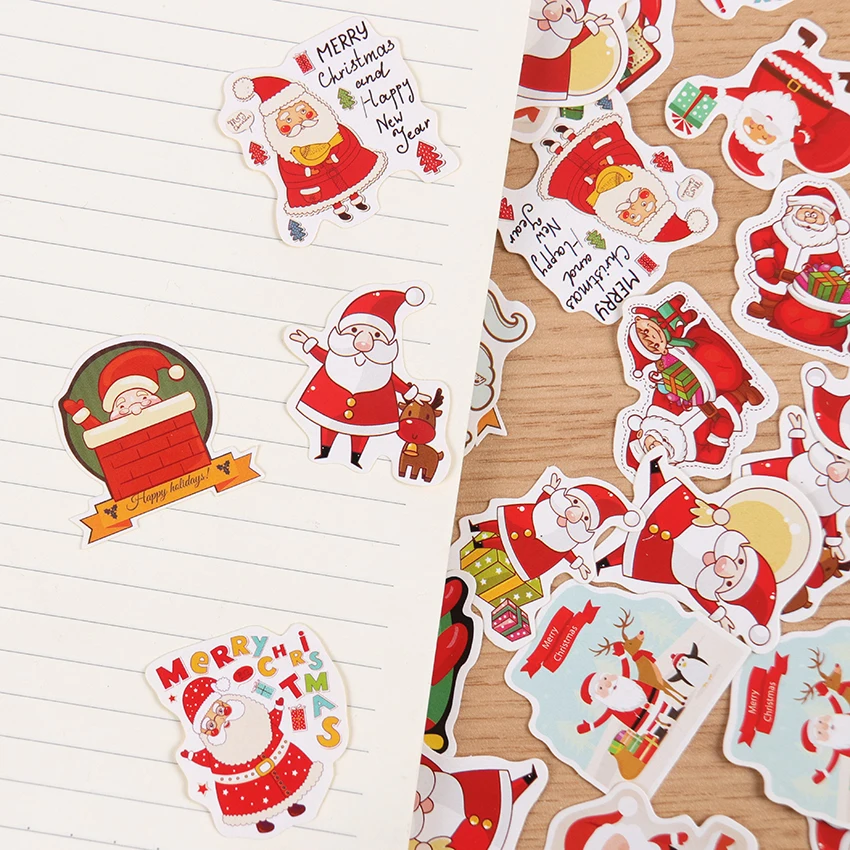 48 шт./кор. стикер деда мороза декоративный Скрапбукинг дневник альбомы наклейка