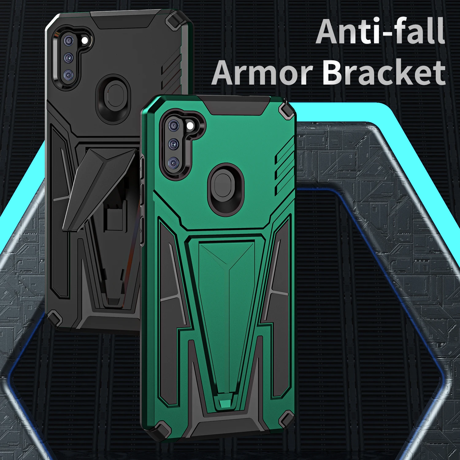 

Shockproof Armor Case For SamsungA20 A30S A50S A10S A20S A11 A12 A21 Magnetic Kickstand Holder Soft TPU Hard PC Back Cover Coque