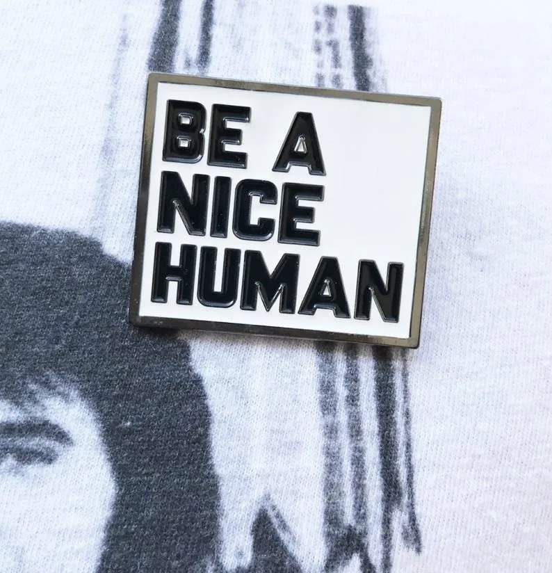 Женская эмалированная брошь BE A NICE украшение из эмали|Броши| |