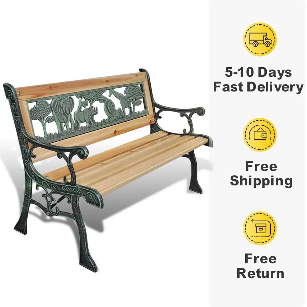 Современная детская садовая скамейка 80 см деревянная для гостиной балкона