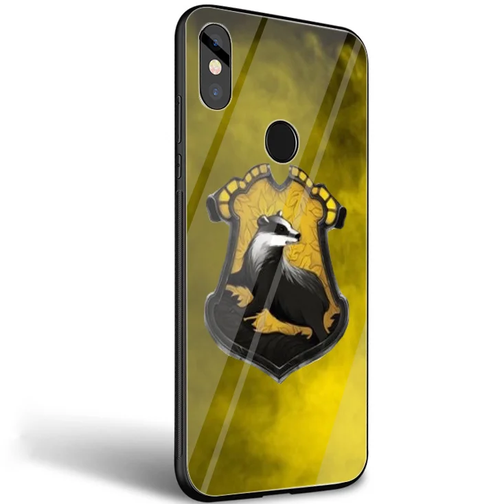 Чехол Desxz Hogwarts Hufflepuff из закаленного стекла для Xiaomi mi 8 9 Lite A1 A2 Red Note 5 6 7 Pro 6A 4X Pocophone F1 |
