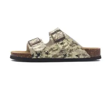 FeiYiTu/Новинка; летние пляжные шлепанцы на пробковой подошве; повседневные сандалии-сабо с двойной пряжкой; женские шлепанцы без застежки; Размеры 35-45 - Цвет: 14
