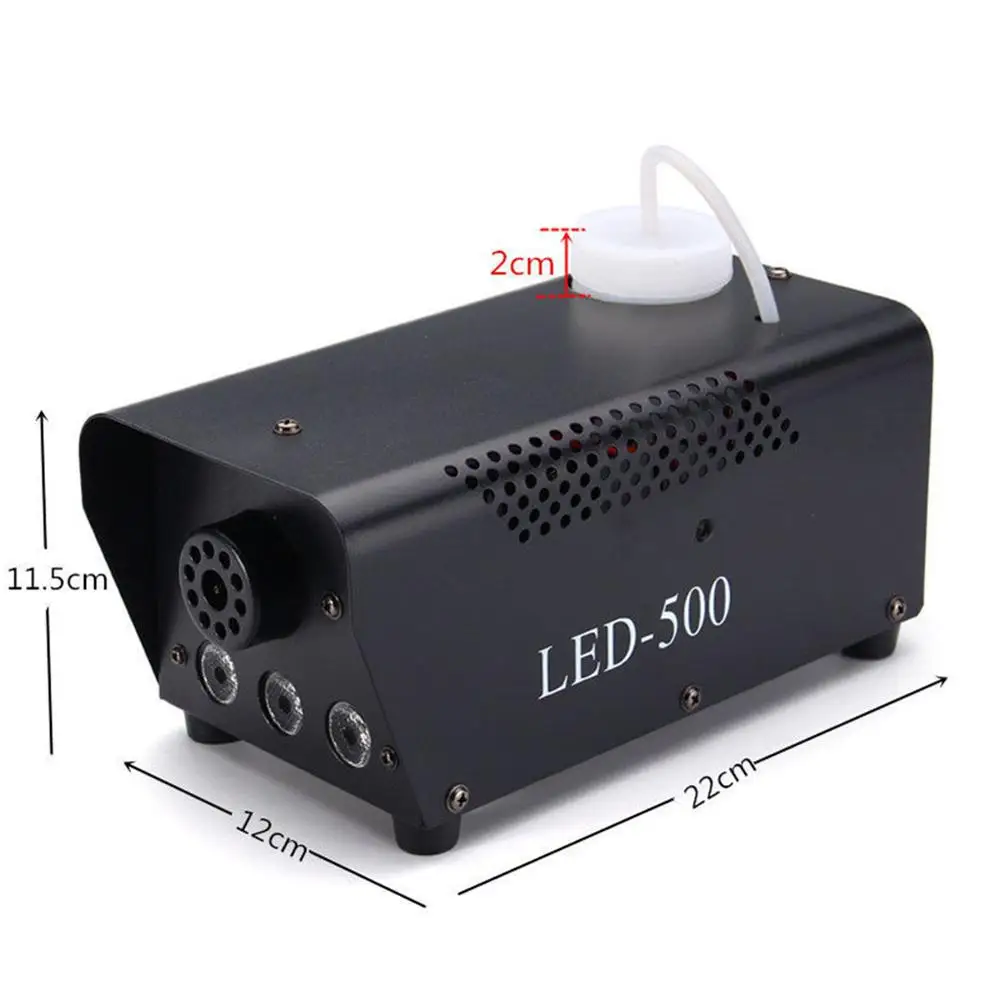 as shown Мини светодиодный RGB Беспроводной 500 Вт противотуманный дым туман машина с дистанционным управлением Эффект диско DJ вечерние Рождественские Светодиодный fogger сценические огни - Цвет: as shown