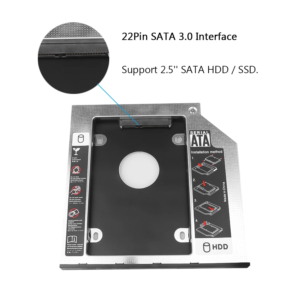 Корпус kebidu2.5 &quotSSD HDD HD внешний жесткий диск с драйвером 12 7 мм 2 го кадра SATA 3 0 для CD