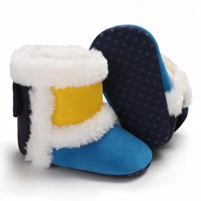 Детская обувь для мальчиков и девочек теплые мягкие хлопковые ботинки малышей