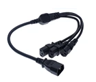 Высокое качество IEC 320 C14 штекер для 3XC13 Женский Y Тип сплиттер шнур питания, C14 до 3 x C13, 250 В10A