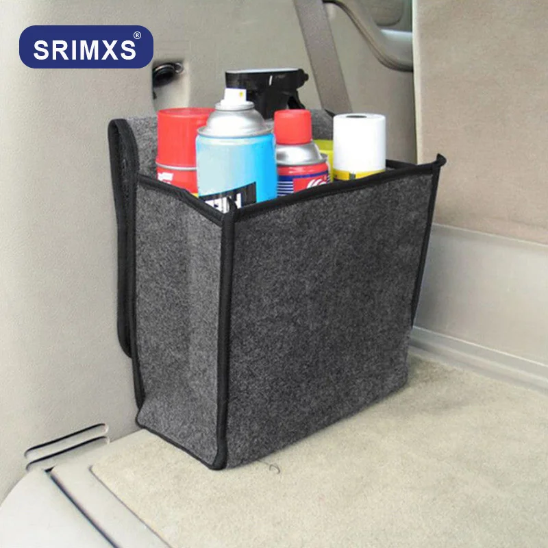 

Car Woolen Soft Felt Storage Box Trunk Bag Vehicle Tool Box Multi-Use Tools Organizer Bag Carpet Folding