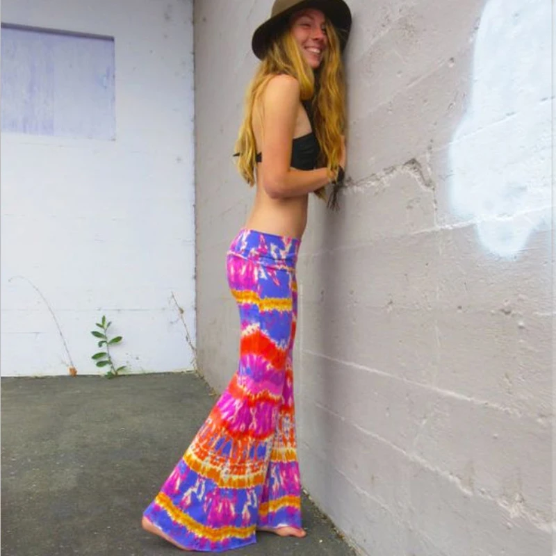 Леггинсы женские с эффектом пуш-ап элегантные брюки-Капри в стиле бохо полосками