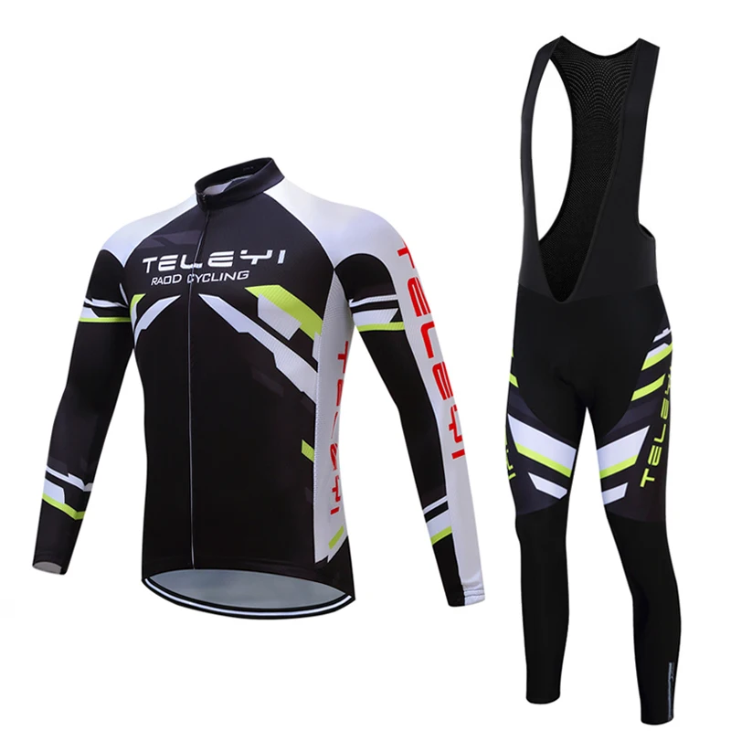 

Quick-Dry Lycra Long Sleeve Road Bike Jerset Set Men 2022 Cycling Clothing Sport Wear Male Bicycle Clothes BIB Gel Kit MTB Suit