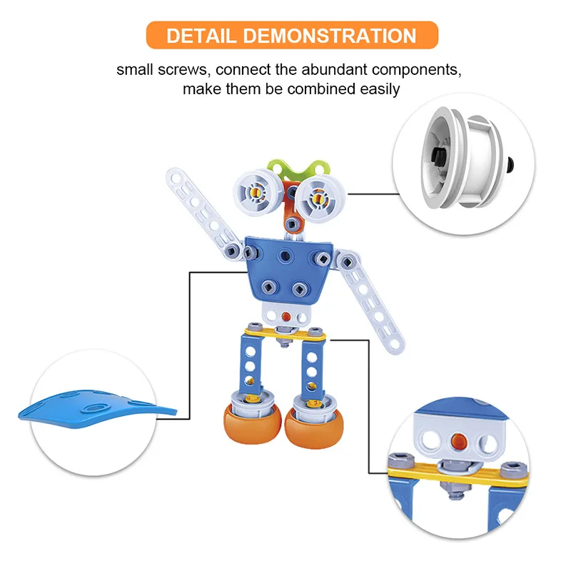 Детский конструктор сделай сам steam из мягкой резины собранный самолет автомобиль